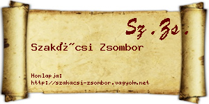Szakácsi Zsombor névjegykártya