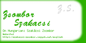zsombor szakacsi business card