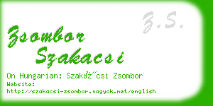 zsombor szakacsi business card